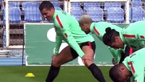Cristiano Ronaldo Twerking in Portugal training today