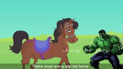 Hulk Little Red Horse Rhyme | English Nursery Rhyme For Kids | 3D Animated In HD