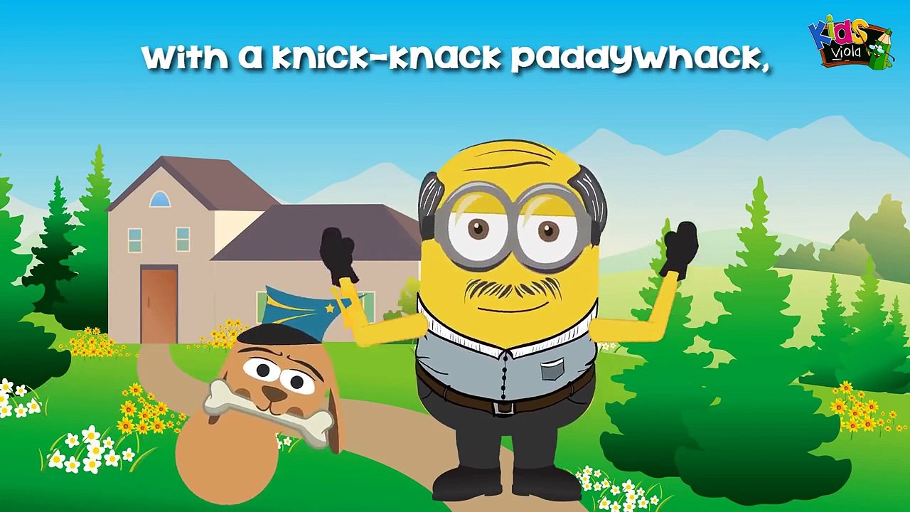 This Old Man Rhyme with Lyrics ~ Minions English Karaoke Nursery Rhymes Songs for Children