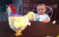 Baby’s Hilarious Reaction To Toy Hen Laying Easter Eggs