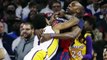 Lakers Nick Young Elbows Pistons Anthony Tolliver In The Throat