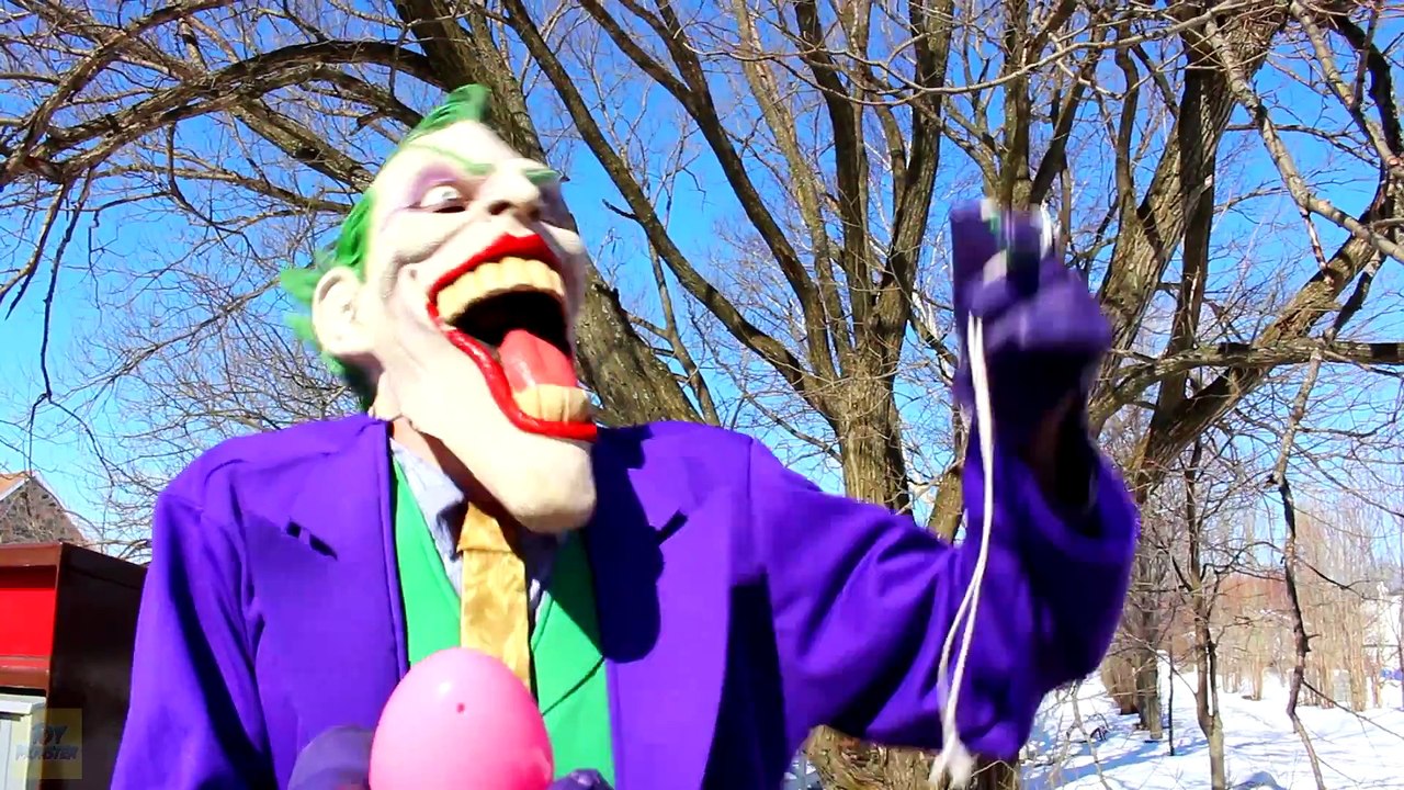 Spiderman, Pink Spidergirl & Black Spiderman vs Joker! Superhero Fun in Real Life -)