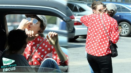 SoKo Kisses and S*cks On Kristen Stewart’s Thumb