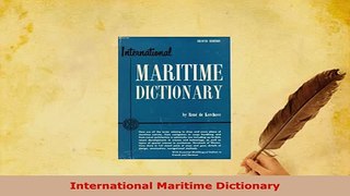 PDF  International Maritime Dictionary Read Full Ebook