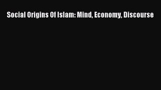 Download Social Origins Of Islam: Mind Economy Discourse PDF Online