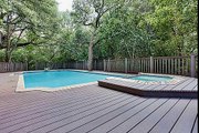 wood plastic floor with swimming pool,above ground pool decks material