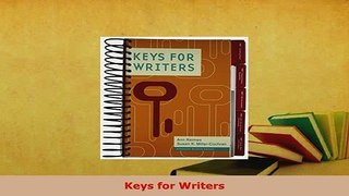 PDF  Keys for Writers PDF Online