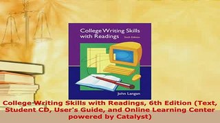 PDF  College Writing Skills with Readings 6th Edition Text Student CD Users Guide and Online Download Full Ebook