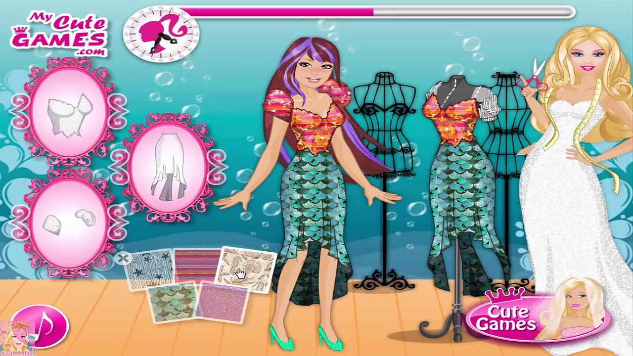 Barbie Disney Style Wedding - Barbie as Rapunzel Ariel and Jasmine Wedding Dress Up Game
