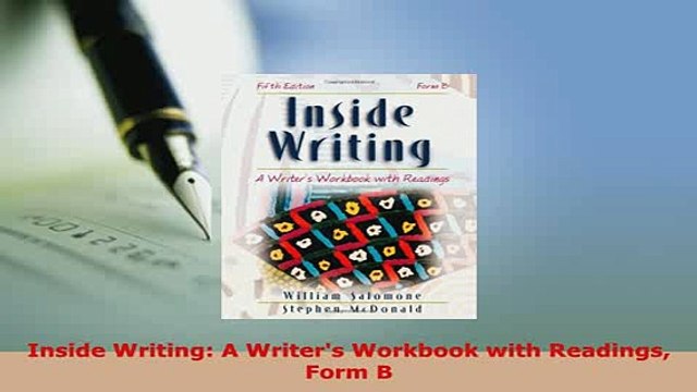 Download Inside Writing A Writers Workbook with Readings Form B Read Online
