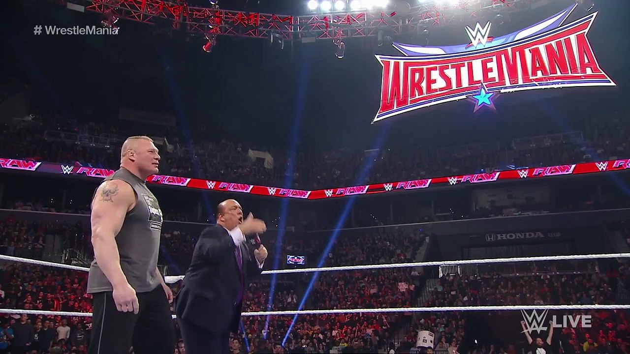 Dean Ambrose interrupts Brock Lesnar & Paul Heyman to pick some 'Mania essentials- Raw, Mar 28, 2016