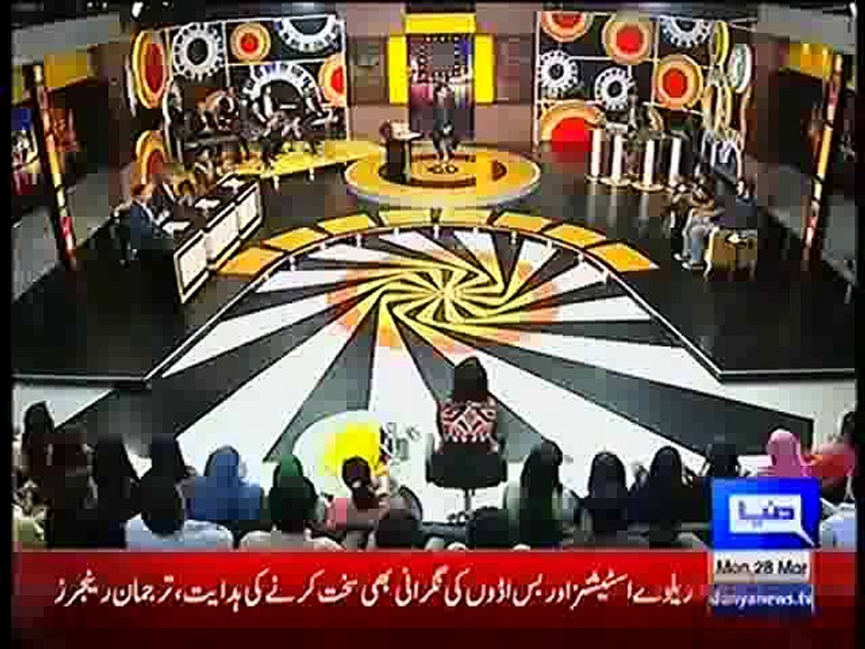 Mazaaq Raat 28 March 2016 - Zainab Abbas - Aaqib Javed - Dunya News