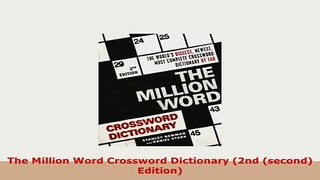 PDF  The Million Word Crossword Dictionary 2nd second Edition PDF Full Ebook