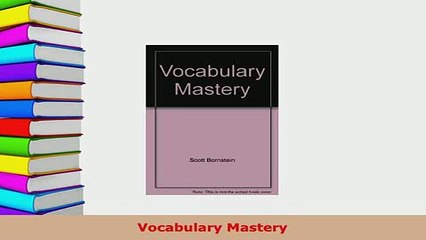 Download  Vocabulary Mastery Read Full Ebook