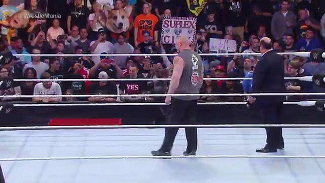 Dean Ambrose interrupts Brock Lesnar & Paul Heyman to pick some 'Mania essentials- Raw, Mar 28, 2016