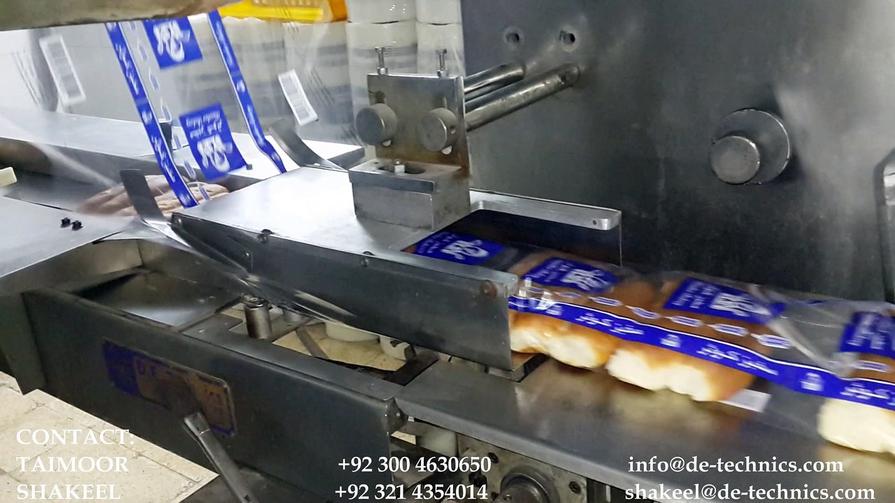 Buns Packing Machine, Horizontal Flow Wrapping Machine, Bakery Products Packing Machine