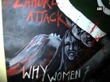 Artist paints to express solidarity with Lahore blast victims