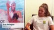 Erin Gallagher, South African Swimmer talks during her visit to Aspetar.