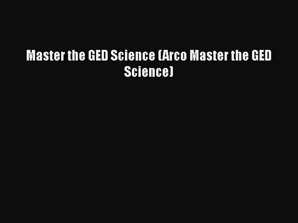 PDF Master the GED Science (Arco Master the GED Science) Free Books