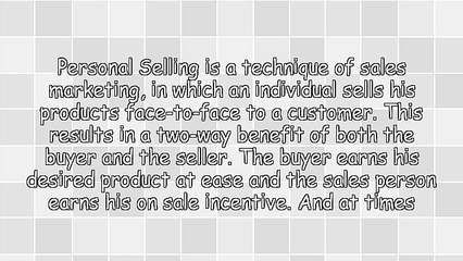 The Process Of Personal Selling