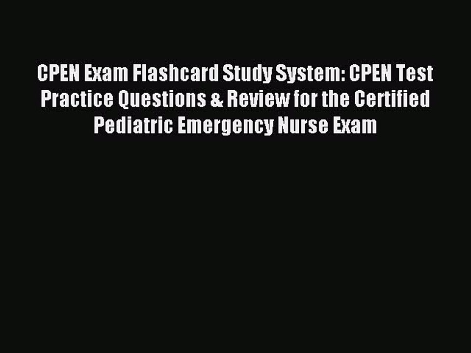 Read CPEN Exam Flashcard Study System: CPEN Test Practice Questions & Review for the Certified
