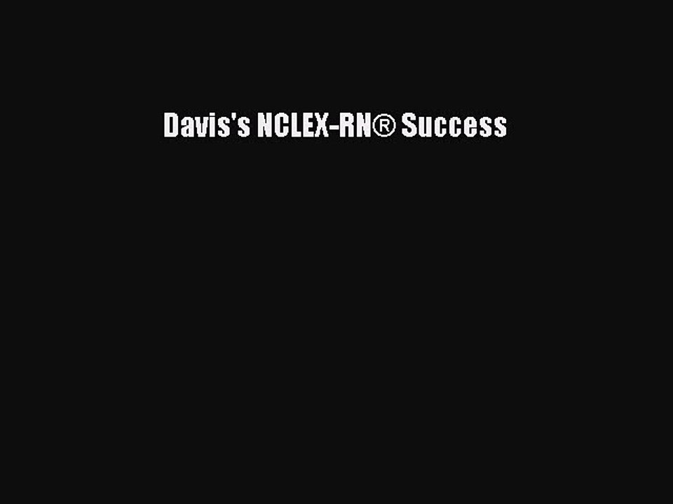 Download Davis's NCLEX-RN® Success PDF Free