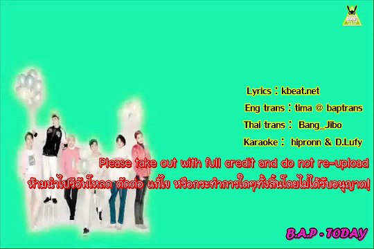 [REUP] คาราโอเกะ-ซับไทย B.A.P - TODAY