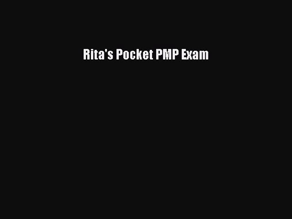 Download Rita's Pocket PMP Exam PDF Online