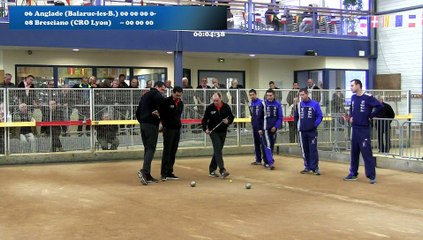 Mène 13, finale Anglade contre Bresciano, quatrième étape du Super 16, Sport Boules, Cluses 2016