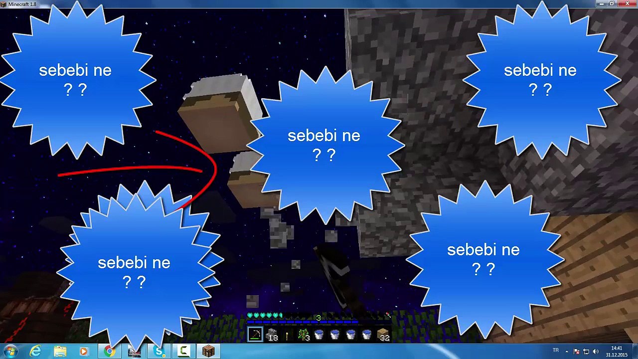 Minecraft|SkyBlock#1|Kafam Niye Büyük|2016 İlk Video