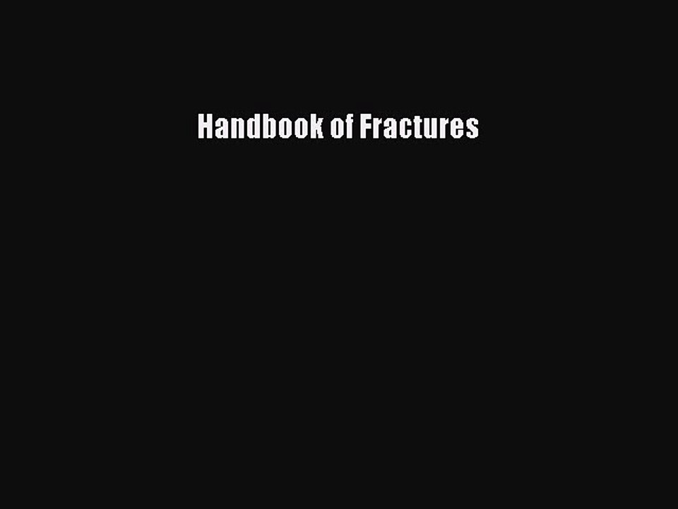 Download Handbook of Fractures PDF Free