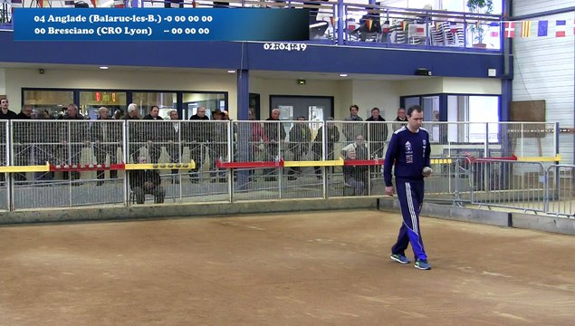 Mène 3, finale Anglade contre Bresciano, quatrième étape du Super 16, Sport Boules, Cluses 2016