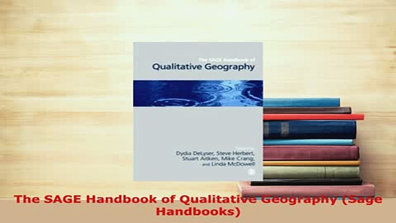 PDF  The SAGE Handbook of Qualitative Geography Sage Handbooks PDF Online