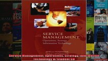Service Management Operations Strategy Information Technology wStudent CD