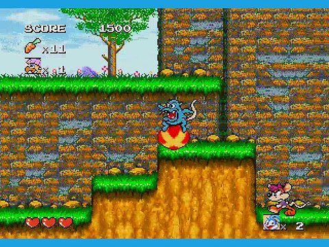Tiny Toon Adventures - Buster's Hidden Treasure Sega Gameplay 1 TINY TOON ADVENTURES Old Cartoon