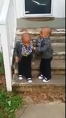 Twin Cries when Brother Goes Down Stairs without Him