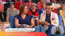 Chef Tanka Sapkota no programa Agora Nós da RTP