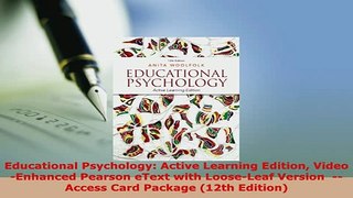 Download  Educational Psychology Active Learning Edition VideoEnhanced Pearson eText with Download Online