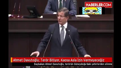 Ahmet Davutoğlu Terör Bitiyor, Kaosa Asla İzin Vermeyeceğiz