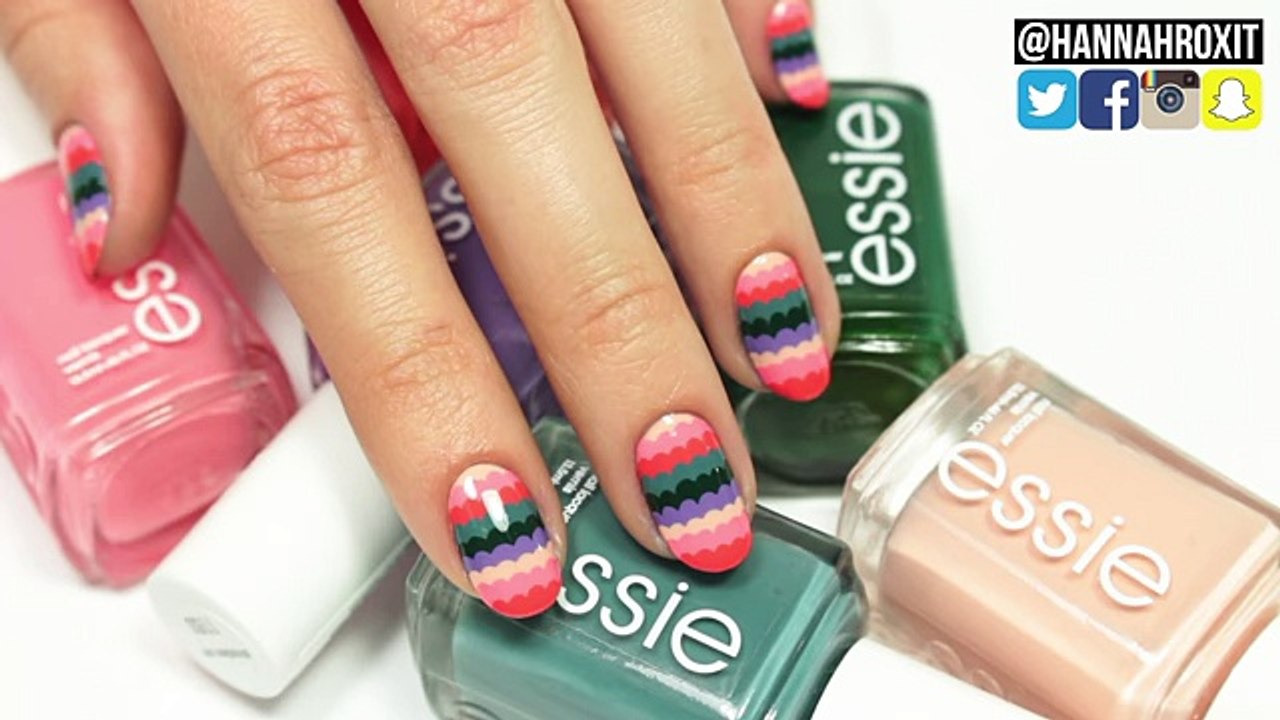 Cute Spring Scalloped Nail Art (easy for beginners!)