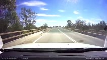 Dashcam Captures Erratic Emu Running Towards Car