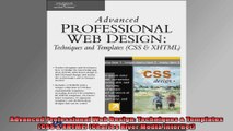 Advanced Professional Web Design Techniques  Templates CSS  XHTML Charles River