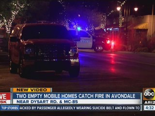 Two empty mobile homes catch fire in Avondale