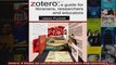 Zotero A Guide for Librarians Researchers and Educators
