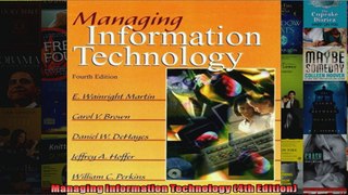 Managing Information Technology 4th Edition