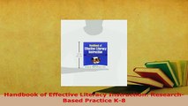PDF  Handbook of Effective Literacy Instruction ResearchBased Practice K8 Read Full Ebook