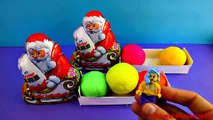 Cars 2 Play Doh Santa Kinder Surprise Lightning McQueen Minions Surprise Eggs StrawberryJamToys