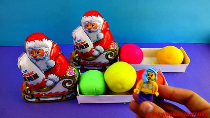 Download Video: Cars 2 Play Doh Santa Kinder Surprise Lightning McQueen Minions Surprise Eggs StrawberryJamToys