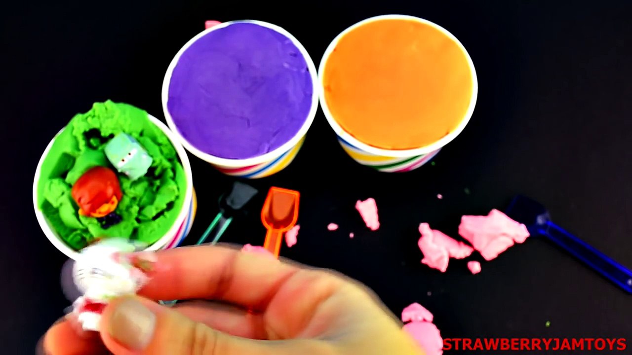 Cars 2 Play Doh Shopkins My Little Pony Hello Kitty Ice Cream Surprise Eggs by StrawberryJamToys