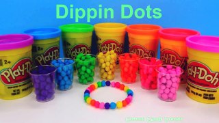Play Doh Dippin Dots How to make a Rainbow Bracelet CottonCandyCorner